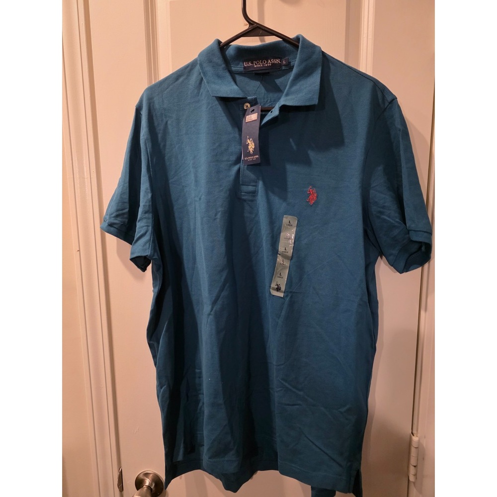 U.S. Polo Assn. Men's Green Polo SZ L NWT
